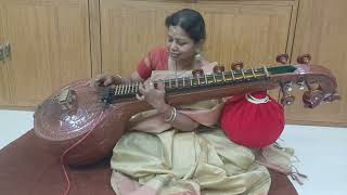 Onra Renda aasaigal song on veena [upl. by Attena]