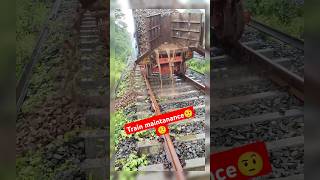 train maintance 🤨train shortvideo shortsfeed viralvideo ytshorts ytshortsindiafypshorts [upl. by Icyak]