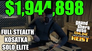 GTA Online Cayo Perico Heist Kosatka Approach Full Stealth Solo Elite 1944898 [upl. by Aiyotal6]