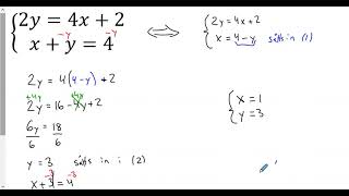 Matematik 2b Ekvationssystem med substitutionsmetoden [upl. by Madalyn]