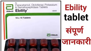 paracetamol diclofenac potassium and serratiopeptidase tablets  ebility tablet uses in hindi [upl. by Courtund]