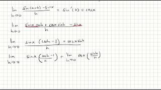 Using limit definition to find derivative of sinx [upl. by Omarr]