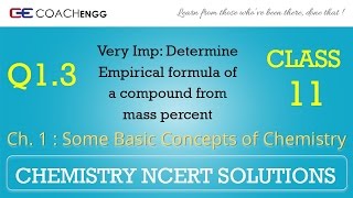 Some Basic Concepts of Chemistry Q13 Chapter 1 NCERT solutions CHEMISTRY Class 11 [upl. by Hsaka]