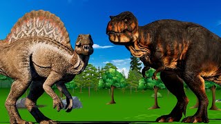 TREX vs VELOCIRAPTOR WHICH SPECIES IS STRONGEST Brachiosaurus and Indominus Rex [upl. by Girard]