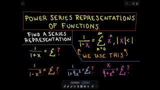 ❖ Power Series Representation of Functions ❖ [upl. by Apps112]