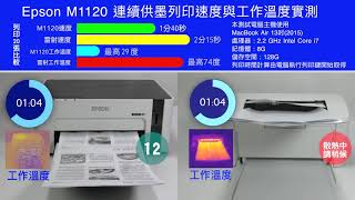 Epson M1120連續供墨列印速度實測 [upl. by Olocin]