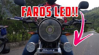 Como instalar exploradoras faros LED en moto  Italika ft125 modificada [upl. by Lanoil]