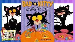 Bad Kitty ScaredyCat  Halloween kids read aloud book with sound effects [upl. by Sivad609]