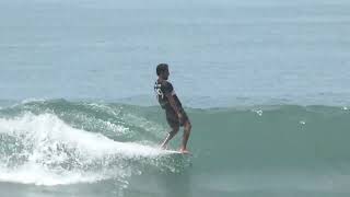 Medewi Beach Longboard Surf – Kamal Surf School Medewi [upl. by Aihsatsan]