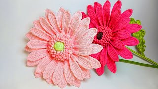 🌸 Armado de Flor de Gerbera a Crochet  Paso a paso [upl. by Domenico601]