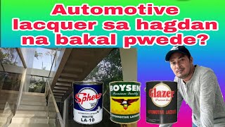 PAANO MAGPINTURA NG HAGDAN GAMIT ANG AUTOMOTIVE LACQUER PAINT [upl. by Marelya]