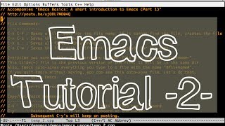 Emacs Tutorial Beginners Part 2 Buffer management search Mx grep and rgrep modes [upl. by Eetnahc]