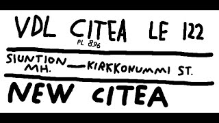 New Citea  VDL Citea LE 122 PL 896  Siuntion matkahuolto  Kirkkonummi station [upl. by Hael]