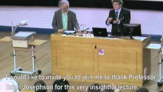 Physics lecture by Nobel Prize winner Brian Josephson in Loughborough [upl. by Boggers]