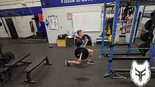 Forward Banded Zercher Squat to Reverse Lunge Complex [upl. by Haeckel169]