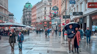 Walk In Vienna In The Drizzle March 2024  4K HDR [upl. by Yeldah]