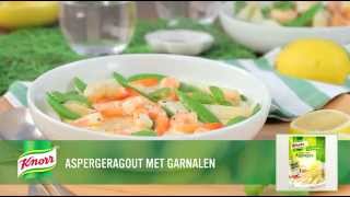 Knorr recept Aspergeragout met garnalen [upl. by Placeeda]