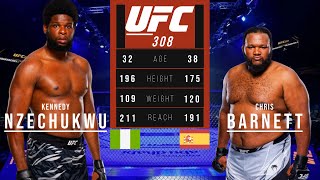 KENNEDY NZECHUKWU vs CHRIS BARNETT FULL FIGHT UFC 308 [upl. by Kloman496]