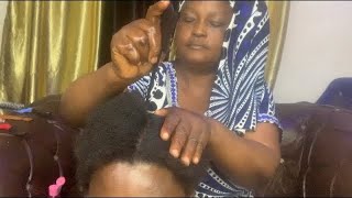 ASMR Scalp Oiling Scalp Check for my son  Natural Sounds  No Talking [upl. by Gabriellia26]