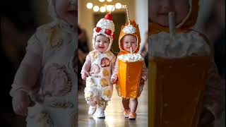 Cute baby foods theme fashion show shortstrending viral foodthemebabyfashionshow [upl. by Neelyk273]