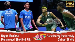 Badminton highlights 2024 I Bagas MaulanaMuhammad Shohibul Fikri vs RankireddyChirag Shetty [upl. by Elden382]