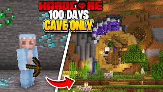 I Survived 100 Days in a CAVE ONLY WORLD in Minecraft Hardcore [upl. by Barde40]