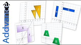 Describing Transformations  Addvance Maths 😊👍Reflections RotationsTranslations and Enlargements [upl. by Kendry946]