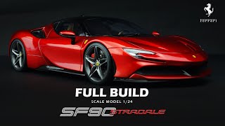 Ferrari SF90 Stradale  Alpha Model  124  Scale Model Building  ASMR [upl. by Lefty]