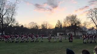 Lexington Green Reenactment 2024  The British Column arrives [upl. by Asseniv]