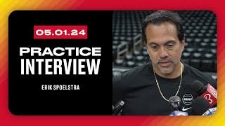 Erik Spoelstra Practice Interview  May 1 2024 [upl. by Zebe]