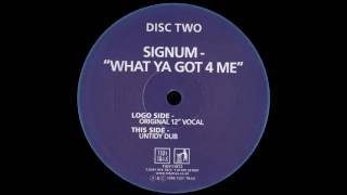 Signum  What Ya Got 4 Me Original 12quot Vocal [upl. by Wendell810]