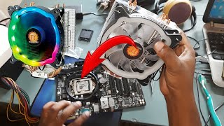 How to Motherboard RGB CPU FAN Install  Thermaltake Rainbow D400P CPU Cooler For Any Motherboard [upl. by Sherwin]