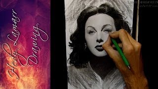 Hedy Lamarr Drawing Portrait [upl. by Selene741]