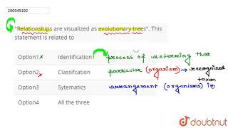 Relationships are visualized as evolutionary trees This statement is related to  CLASS 12  NE [upl. by Elke]