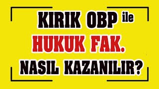 kırık obp ile hukuk fakültesi nasıl kazanılır yks 2023 I kırık obp nedir I hukuk sıralama 2023 [upl. by Nance810]