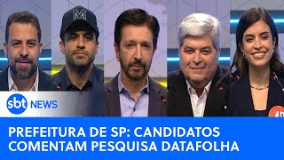 Candidatos à prefeitura de SP comentam nova pesquisa Datafolha  SBTNewsnaTV 130924 [upl. by Atelokin291]