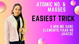 Easiest way to learn first 20 elements of periodic table  MNEMONICS  ATOMIC NO AND ATOMIC MASSES [upl. by Atnes]