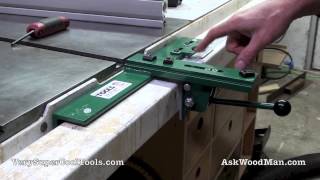 46 Adjustable Throat TSquare Table Saw Fence  Reset on a 3quotx2quot steel tubing guide rail [upl. by Aseen]