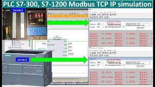 PLC S71200 S7300 Modbus TCP IP simulation [upl. by Enywtna]