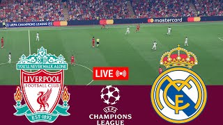 LIVE Liverpool vs Real Madrid UEFA Champions League 2425 Full Match  VideoGame Simulation [upl. by Ahsirhcal79]