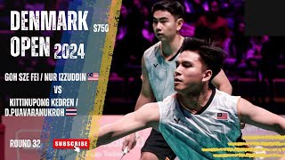 Goh Sze FeiNur Izzuddin 🇲🇾 Vs Kittinupong KedrenDPuavaranukroh 🇹🇭  Denmark Open 2024 [upl. by Dorcas]