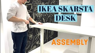 IKEA SKARSTA DESK SIT STAND white 47 14x27 12 quot 120x70 cm How to assemble ikea skarsta desk [upl. by Anitsrik469]