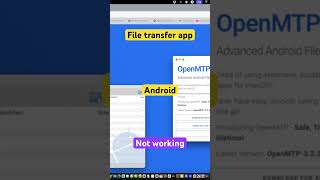 Android file transfer app not working OpenMTP openmtp android filetransfer [upl. by Ajnek]