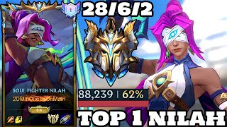 Wild Rift Nilah  Top 1 Nilah Gameplay Rank Sovereign [upl. by Grous176]