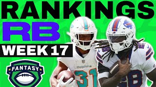 2023 Fantasy Football RANKINGS  TOP 30 Running Backs for Week 17 [upl. by Eilesor]