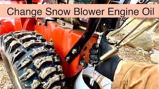 How To Change snow blower Engine Oil [upl. by Cadman]