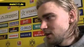 BVB  Mainz Interview mit Marcel Schmelzer [upl. by Nahtanaj]