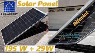 Brand New Bifacial Solar Panel  ECOWORTHY Bifacial 195 Watt 12 Volt Solar Panel [upl. by Torre723]