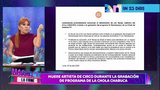 Muere artista de circo durante grabación de programa de la Chola Chabuca [upl. by Bedwell121]