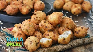 Urad Dal and Onion Pakodas Recipe Urad Dal Vada by Tarla Dalal [upl. by Spragens]